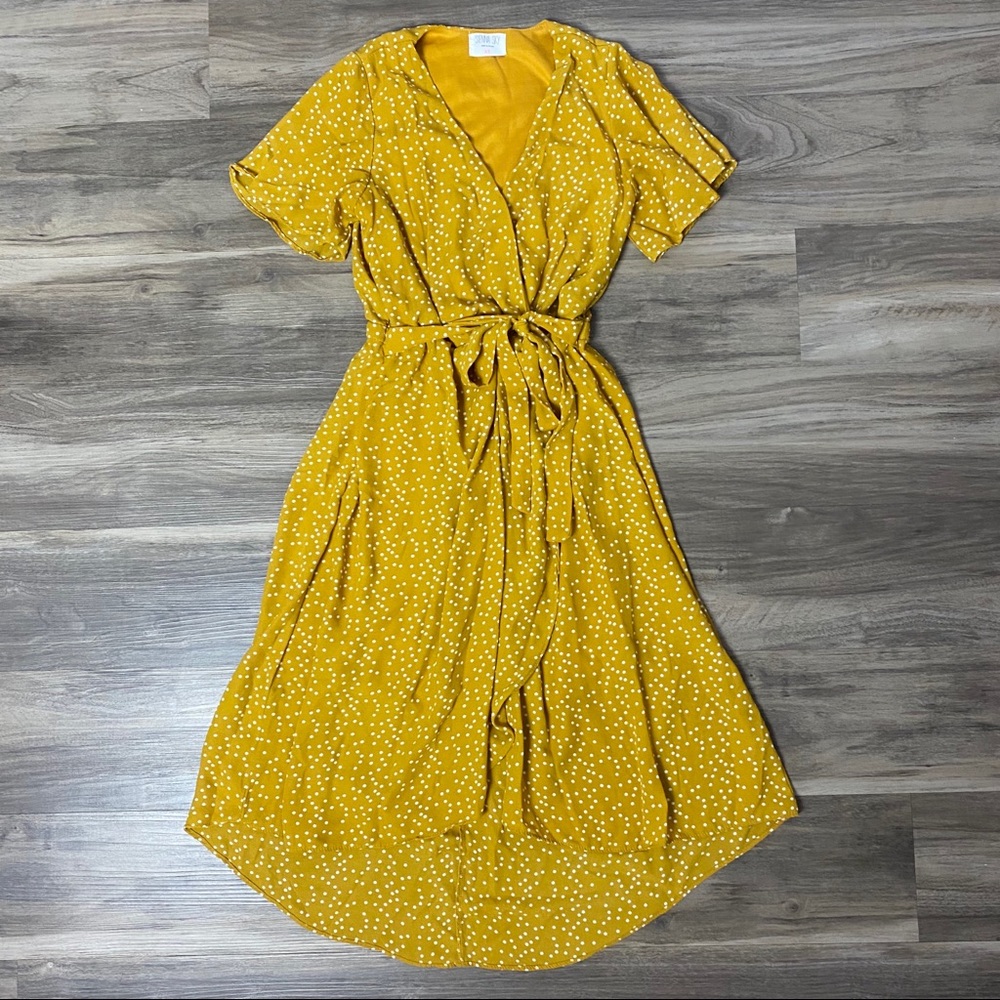 Yellow Wrap Dress XS